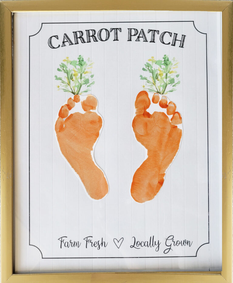 FREE Carrot Patch Baby and Toddler Footprint Art