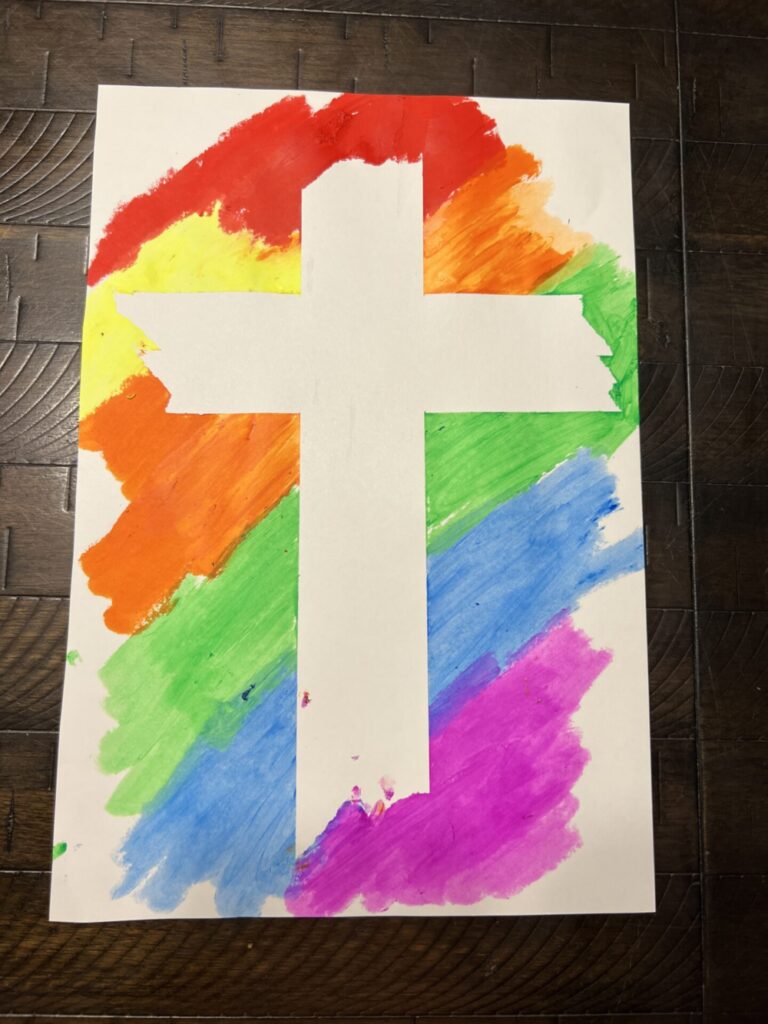 Sunday School Painter's Tape Cross