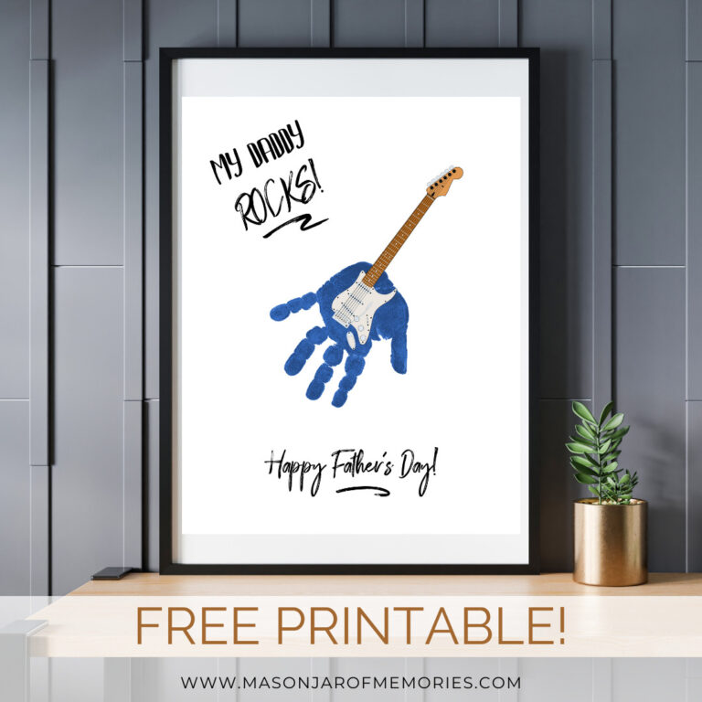 Celebrate Dad with a FREE Rockin’ Handprint Printable!
