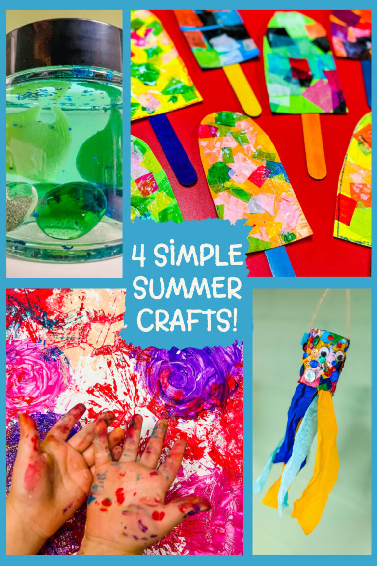Summer Crafts - 4 Simple Crafts to do with 2 and 3 year olds