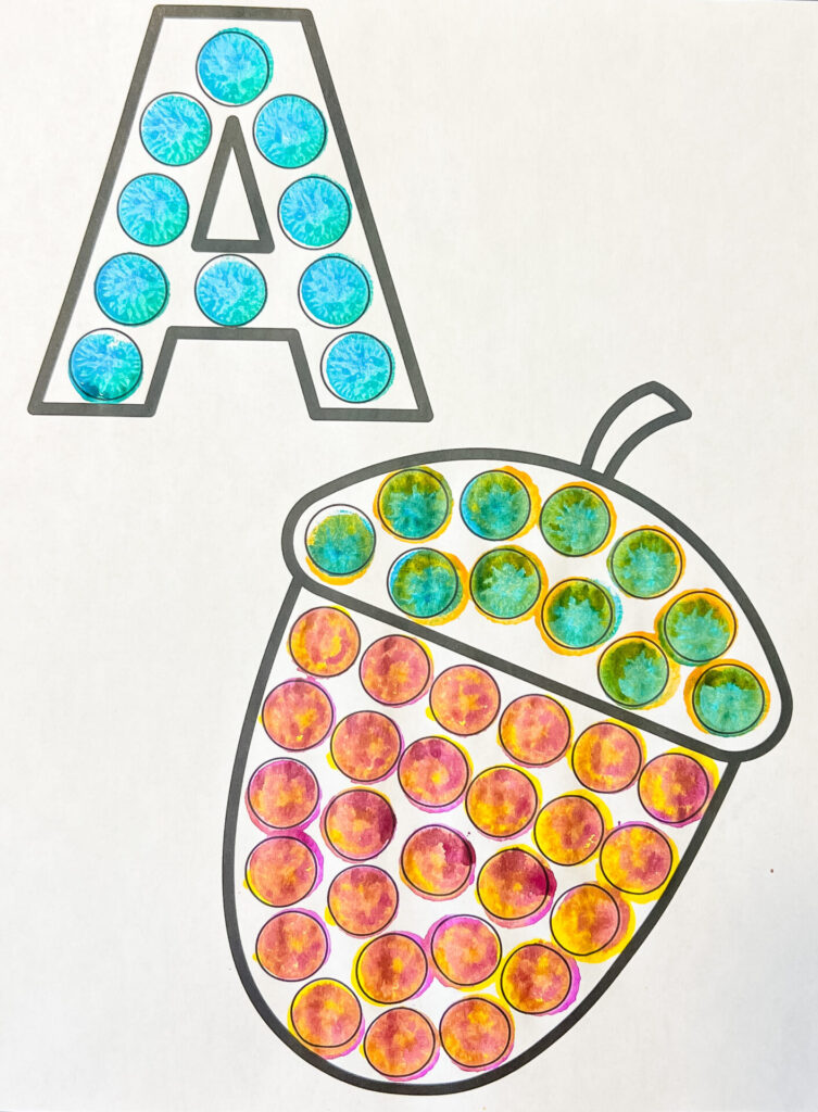 Bingo Dauber Acorn Printable for Preschoolers