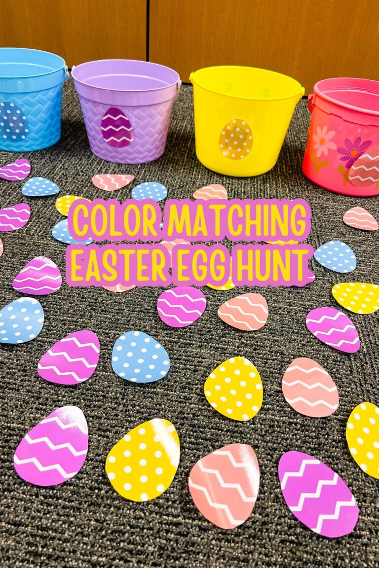 Easy Toddler Color Matching Easter Egg Hunt