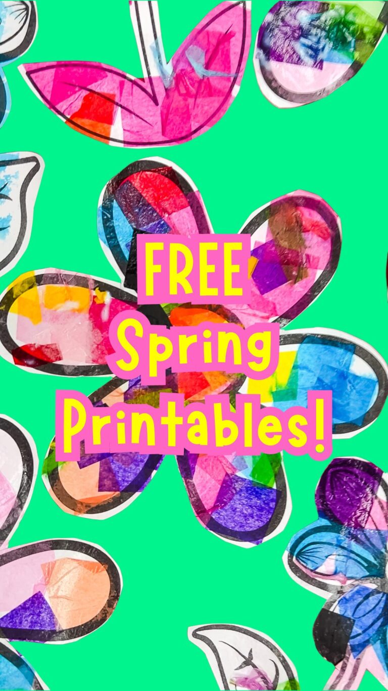 FREE Spring Craft and Coloring Flower Printables!